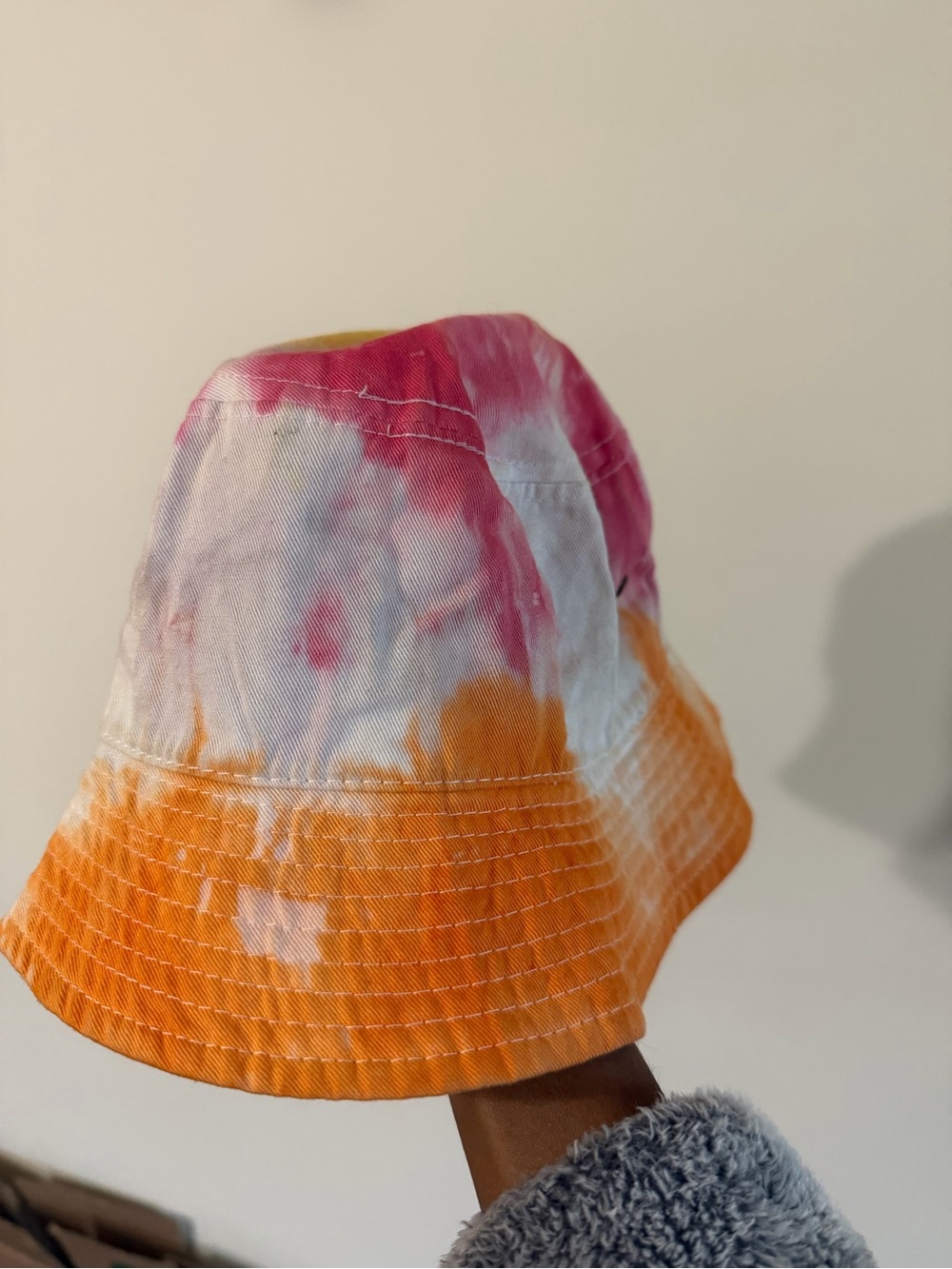 Tie-Dye Kids Bucket Hat - Pink & Orange